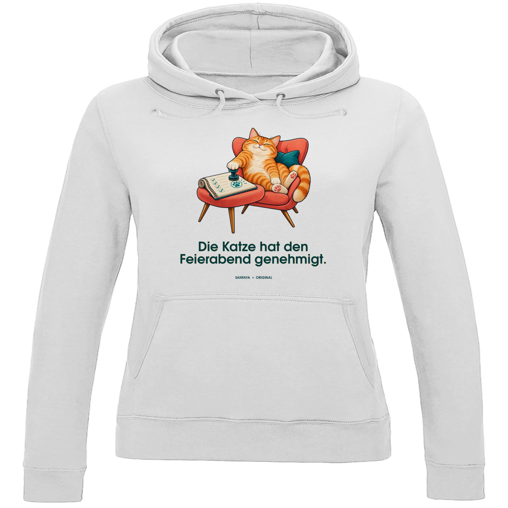 The Cat Has Approved Clocking Off – Women’s hoodie | SANFAYA