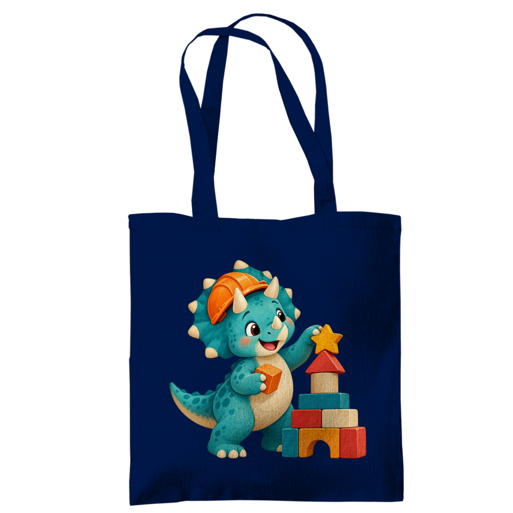 Baumwolltasche – Dino-Baumeister | SANFAYA – Bild 2