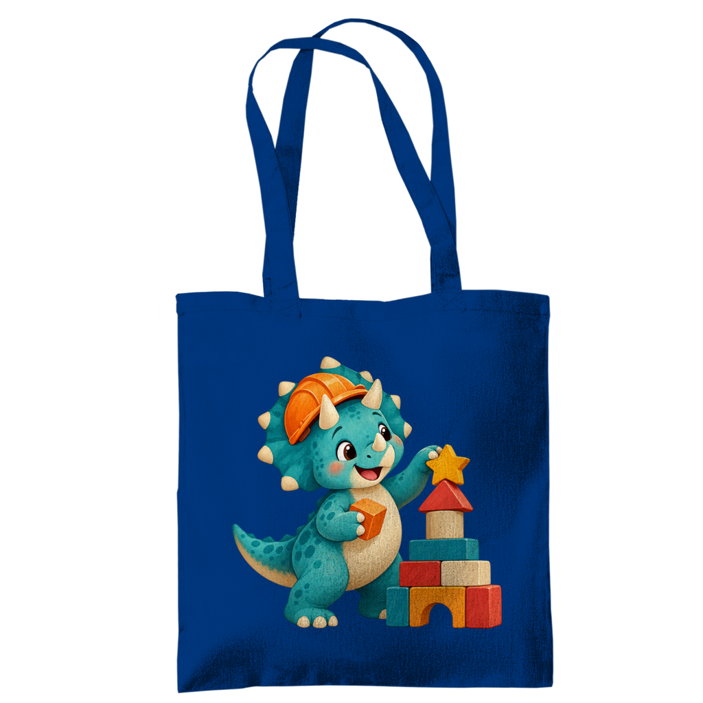 Baumwolltasche – Dino-Baumeister | SANFAYA – Bild 3