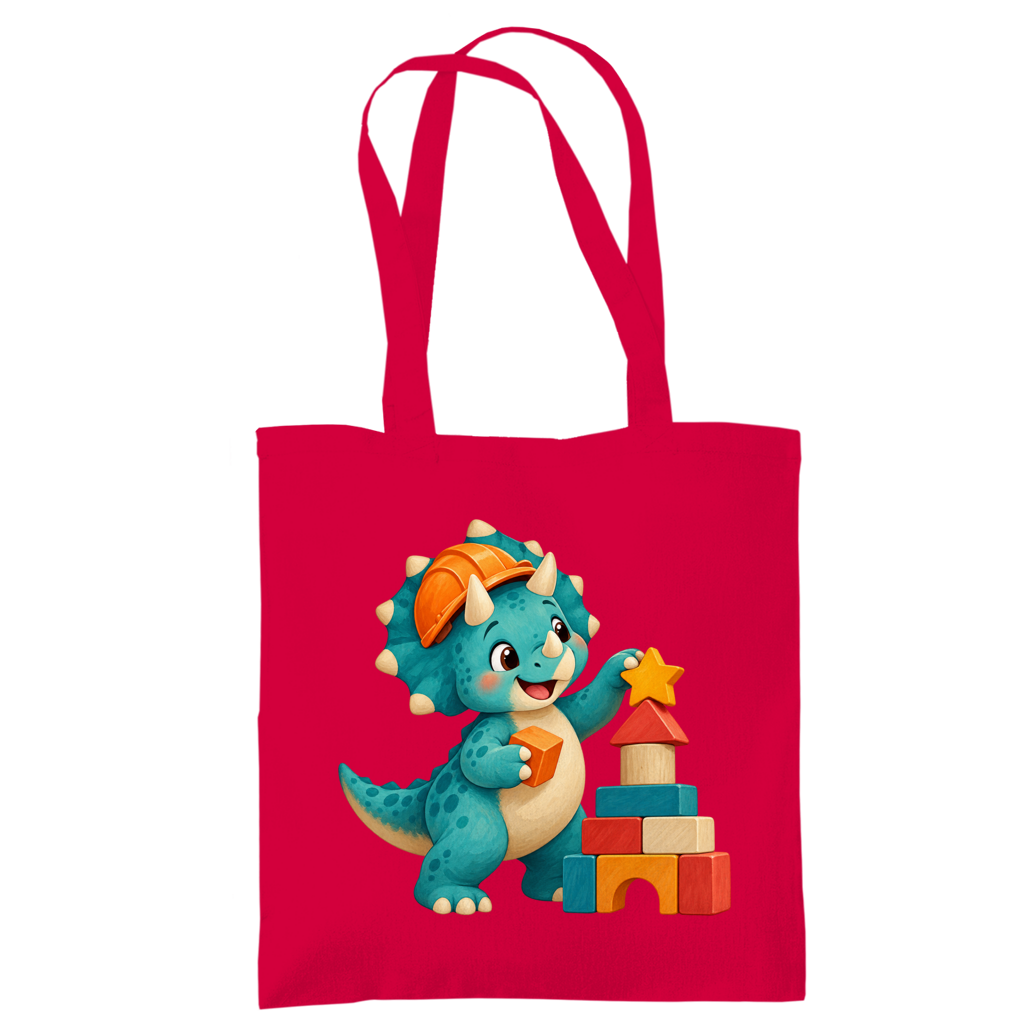 Baumwolltasche – Dino-Baumeister | SANFAYA – Bild 4