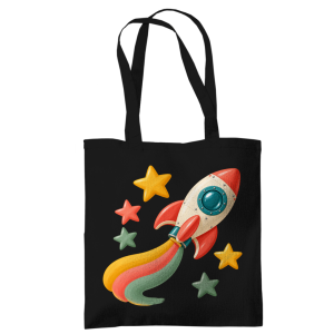 Baumwolltasche – Regenbogen-Rakete | SANFAYA