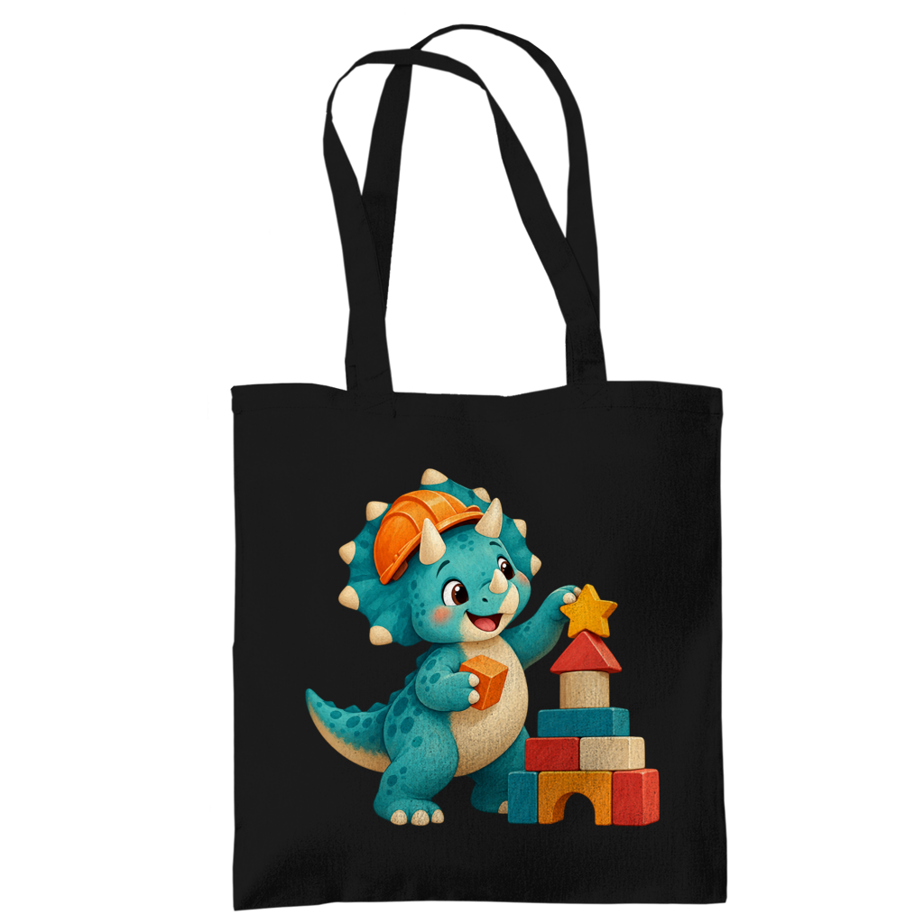 Baumwolltasche – Dino-Baumeister | SANFAYA