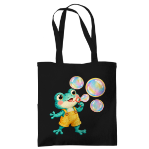 Baumwolltasche – Seifenblasenfrosch | SANFAYA