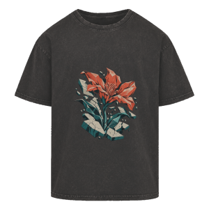 Concrete Bloom – Camiseta oversize con acabado lavado para adolescentes | SANFAYA