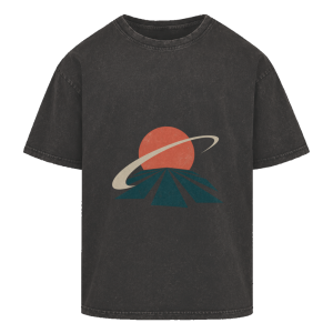 Neon Horizon – T-shirt oversize à effet délavé pour adolescents | SANFAYA