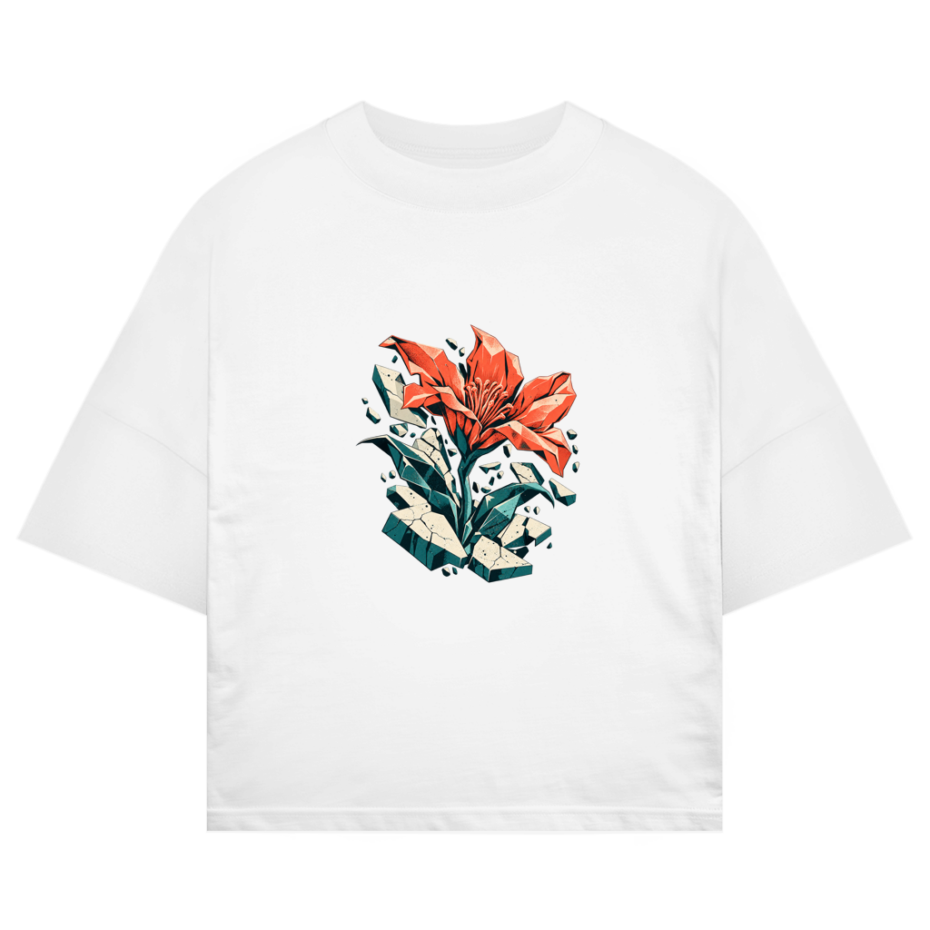 Fleur de béton – T-shirt oversize premium pour adolescents | SANFAYA – Image 2