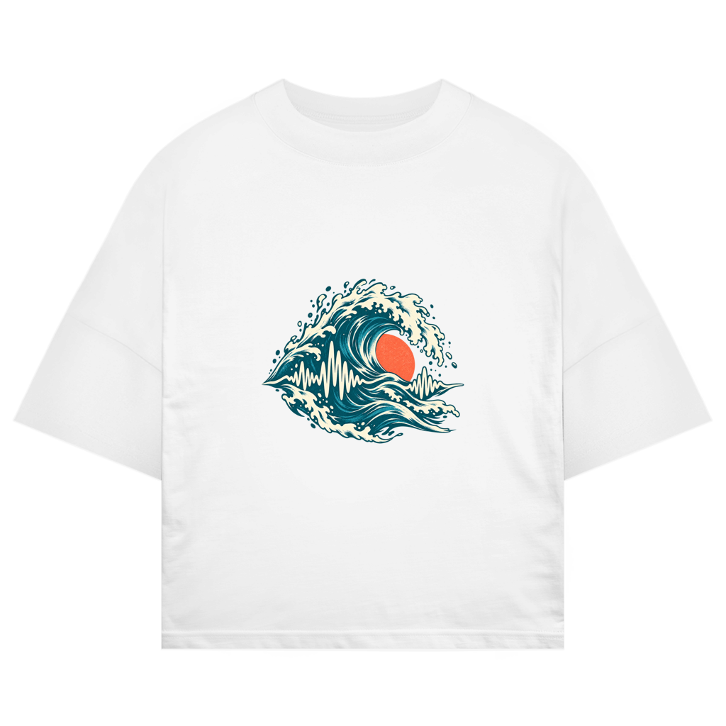 Ocean Frequency – Teen premium oversized T-shirt | SANFAYA - Image 2
