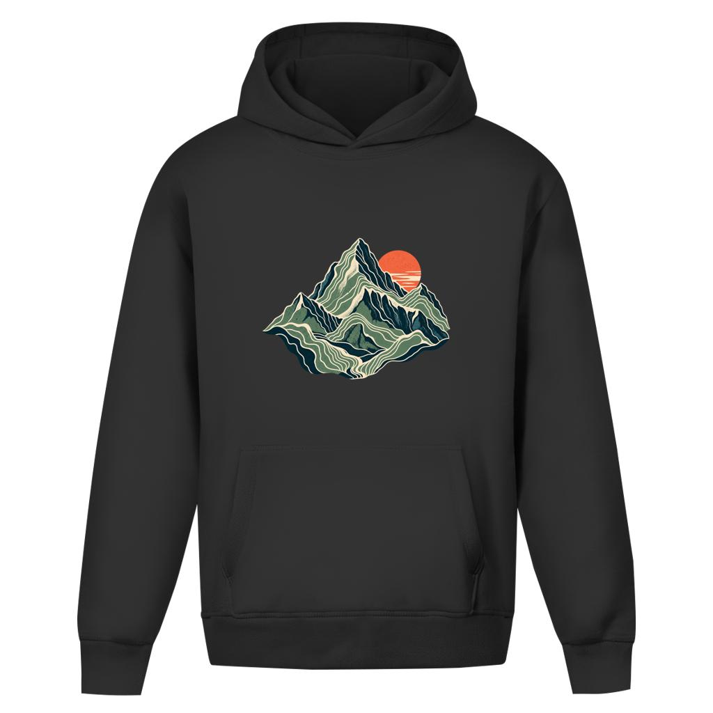 L'âme topographique – Sweat à capuche oversize sans cordons pour adolescents | SANFAYA – Image 2