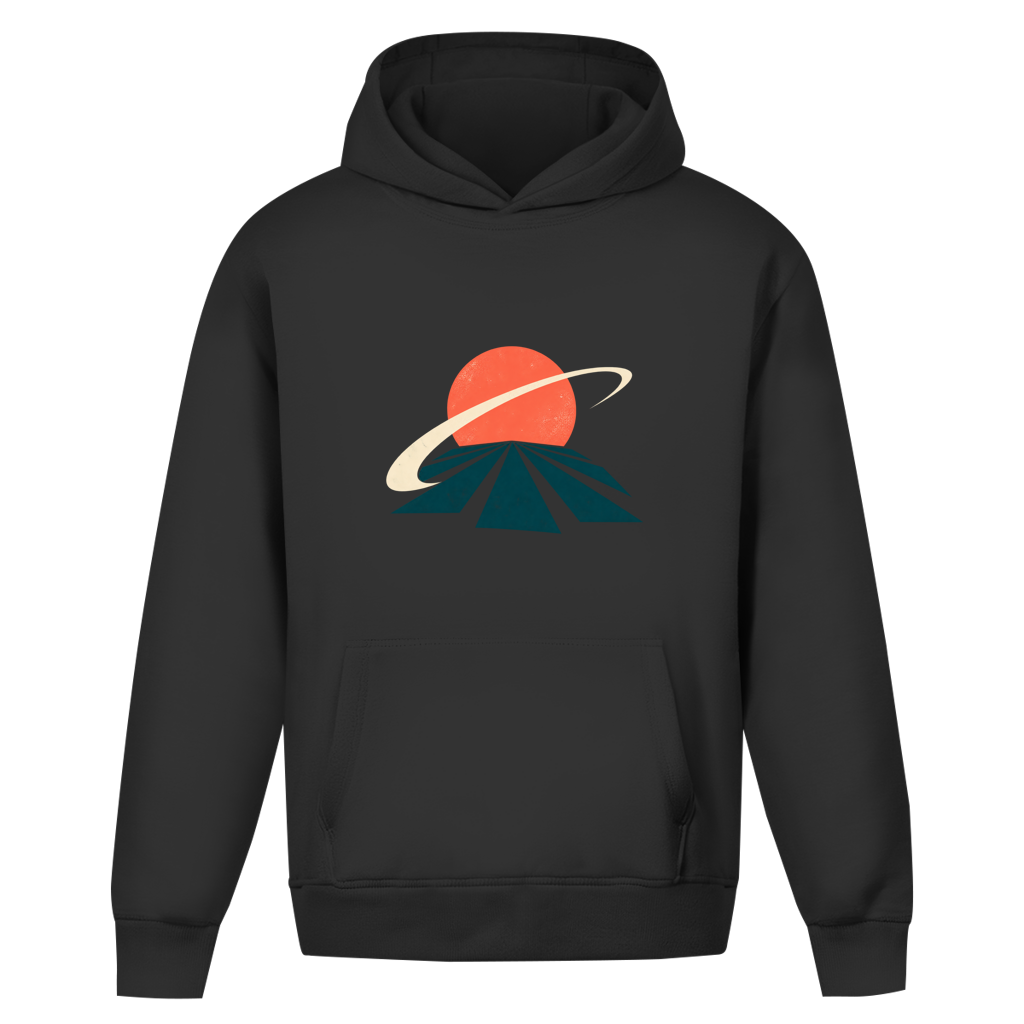 Neon Horizon – Sweat à capuche oversize sans cordons pour adolescents | SANFAYA – Image 2