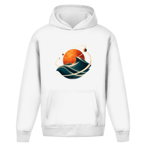 Drift solaire – Sweat à capuche oversize sans cordons pour adolescents | SANFAYA