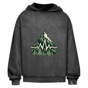 Pulso de montaña – Sudadera oversize con capucha y acabado lavado para adolescentes | SANFAYA