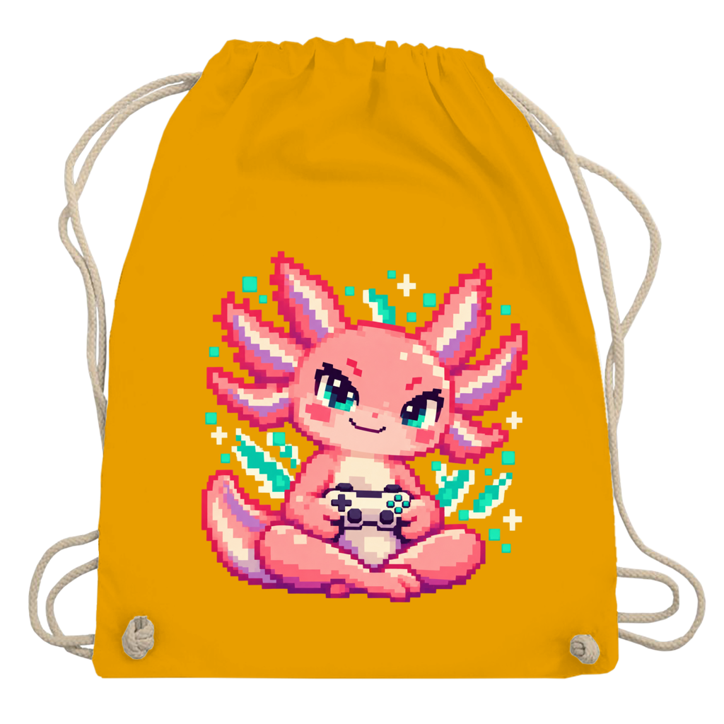 Pixel Axlotl – Worek ze sznurkiem | SANFAYA - obrazek 8