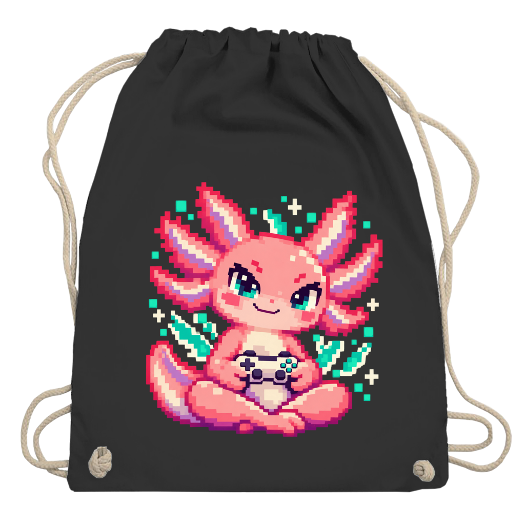 Pixel Axlotl – Worek ze sznurkiem | SANFAYA