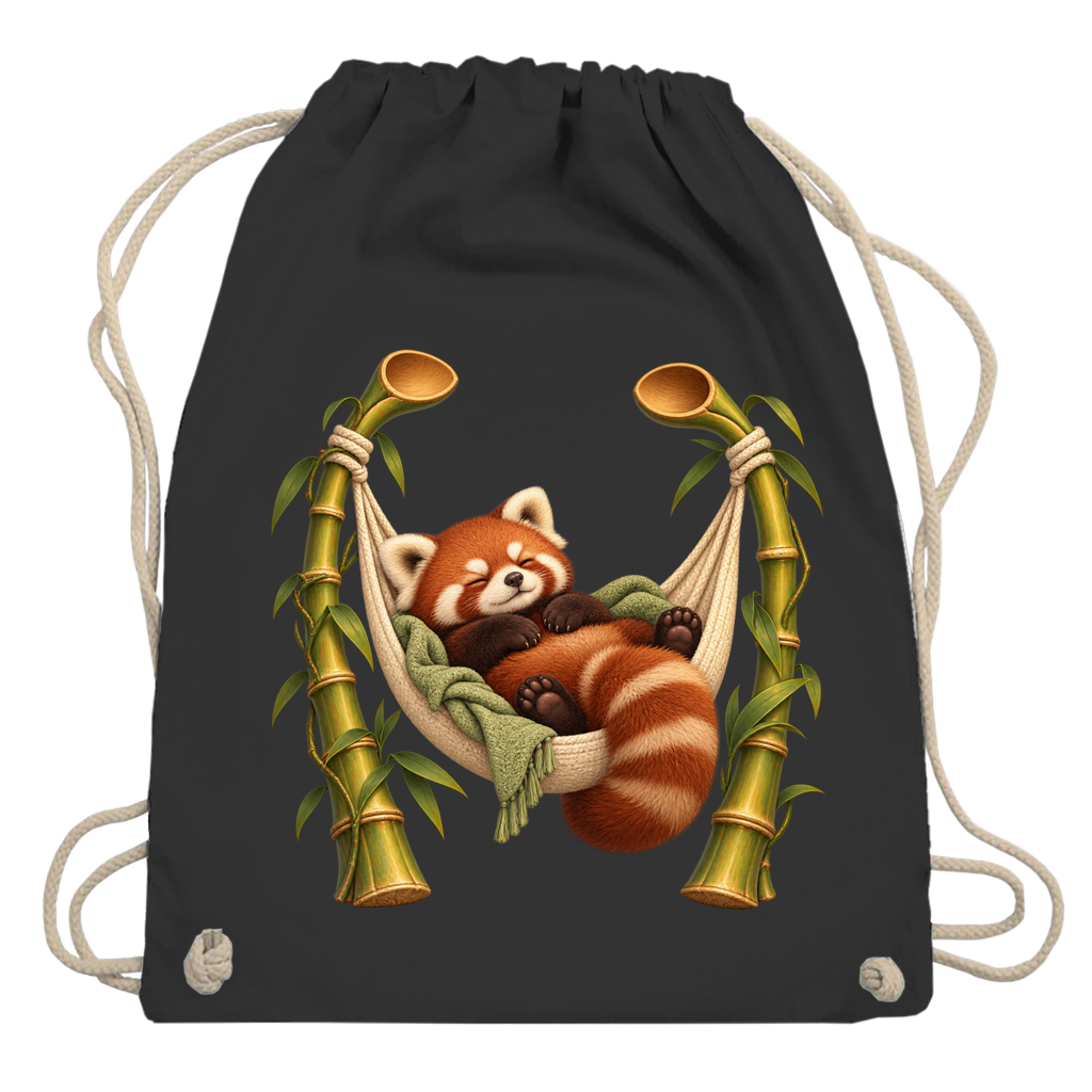 Pause Button Panda – Drawstring bag | SANFAYA